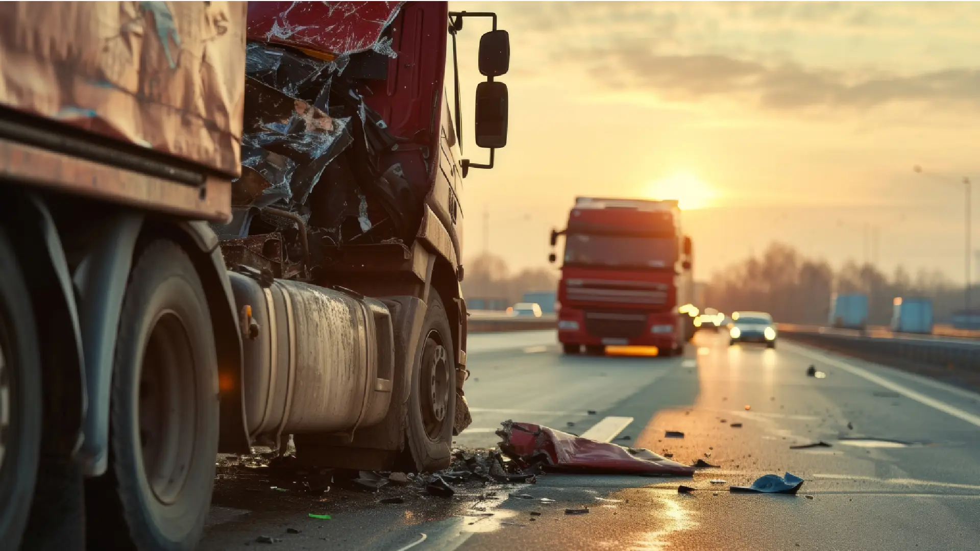 Heavy commercial truck travelling on a major South African freight route illustrating truck accident and fleet insurance risk.
